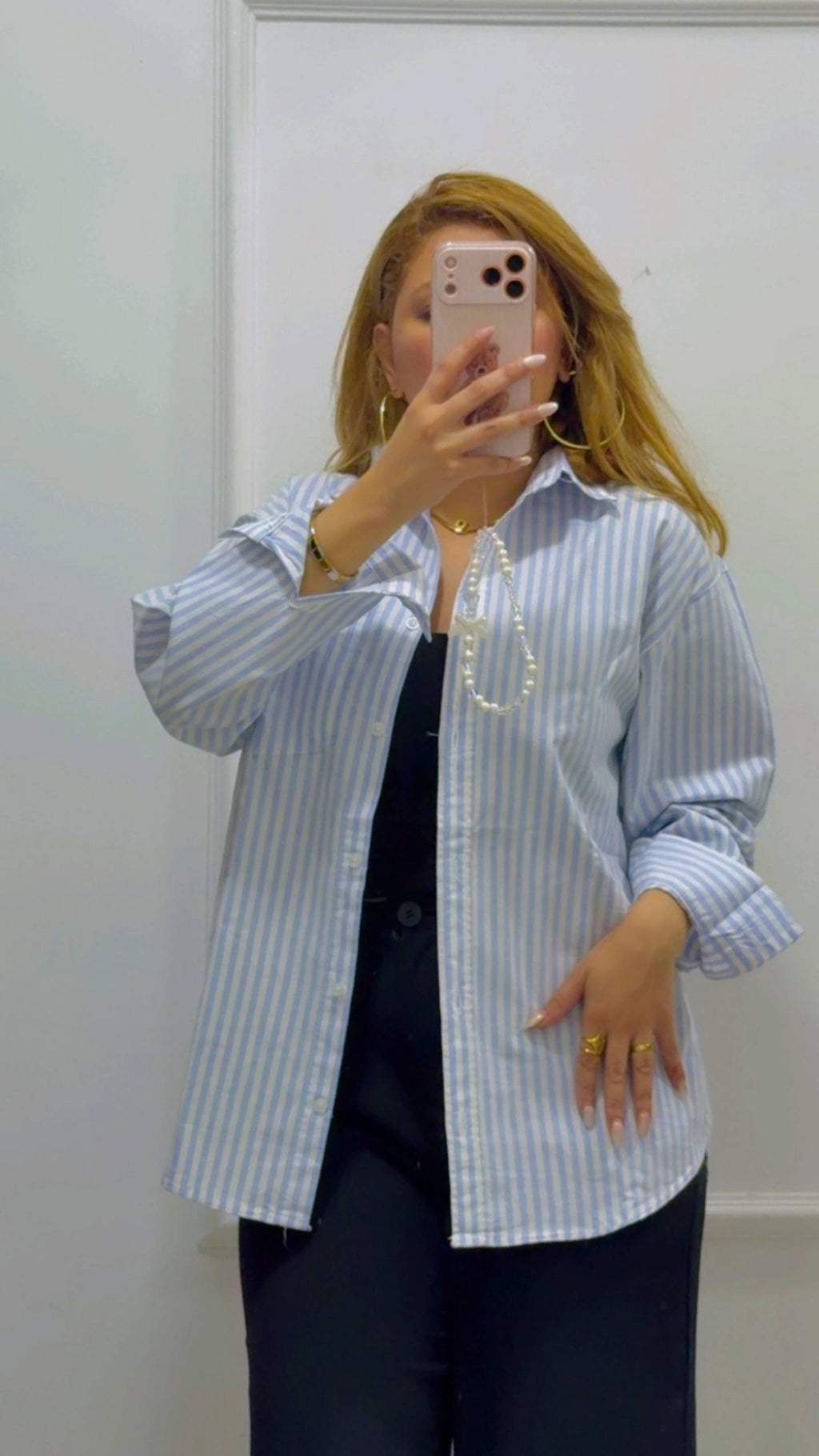 STRIPED GABARDINE SHIRT