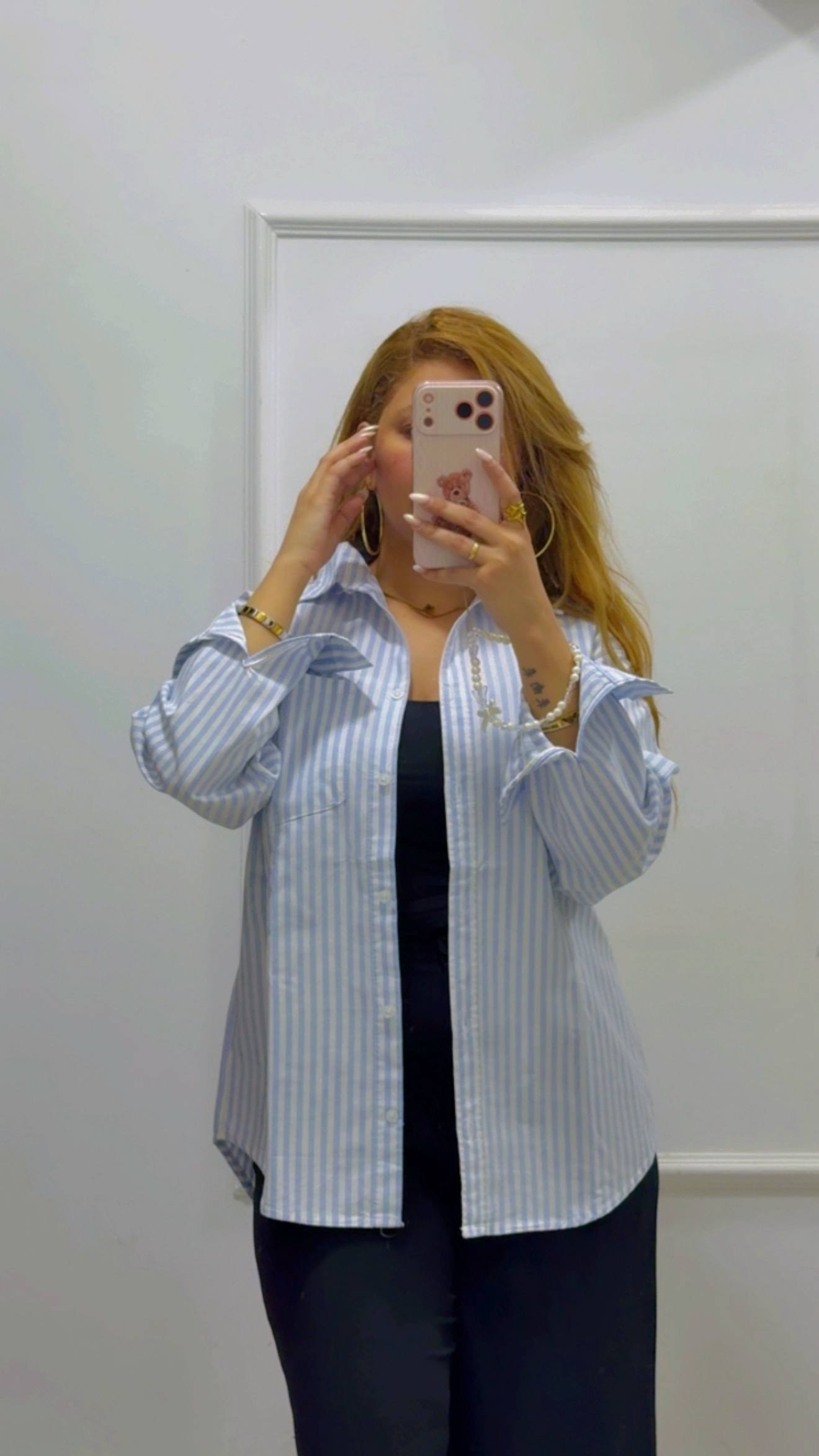 STRIPED GABARDINE SHIRT