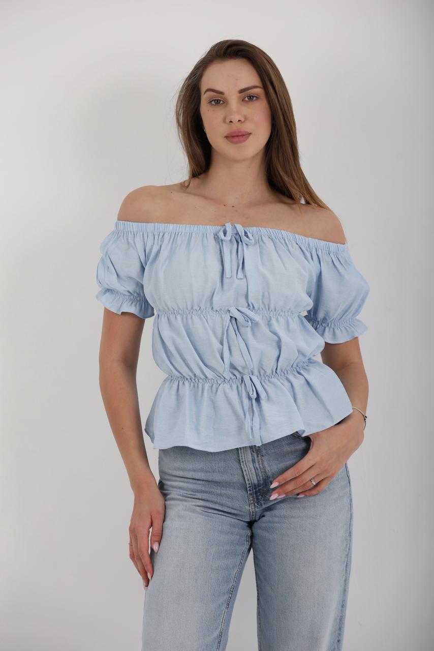 OFF SHOULDER LINEN TOP