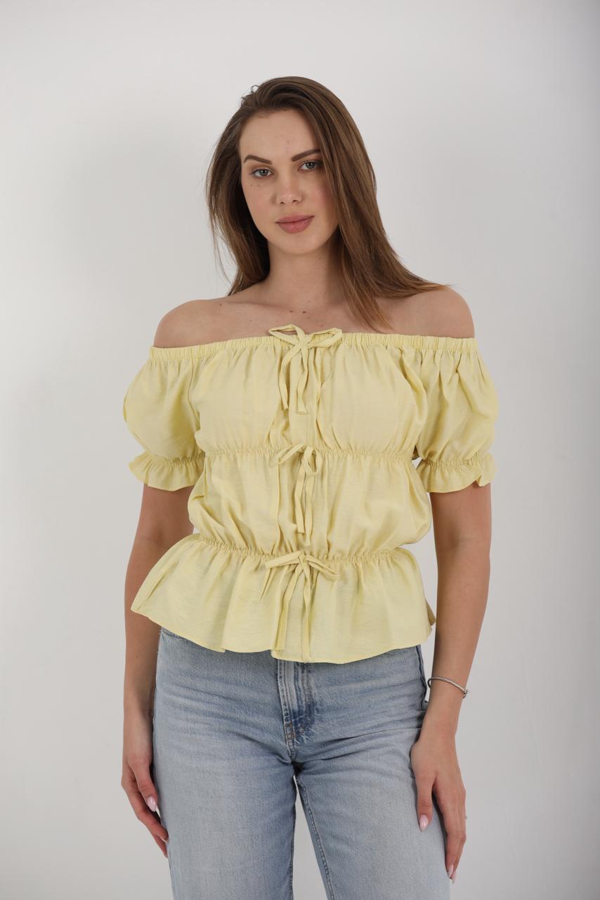OFF SHOULDER LINEN TOP
