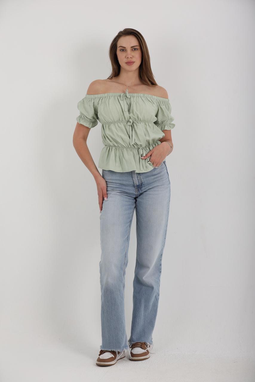 OFF SHOULDER LINEN TOP