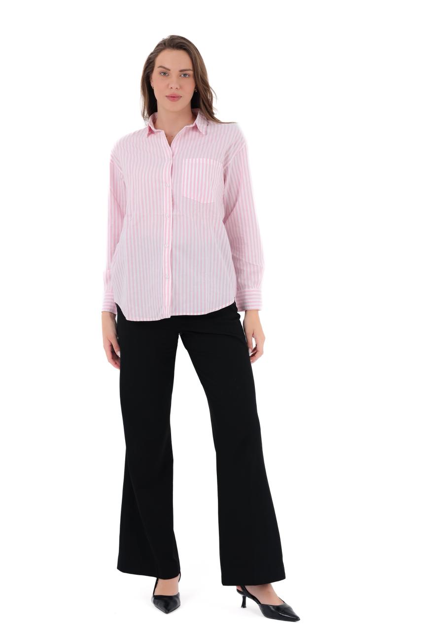 STRIPED GABARDINE SHIRT